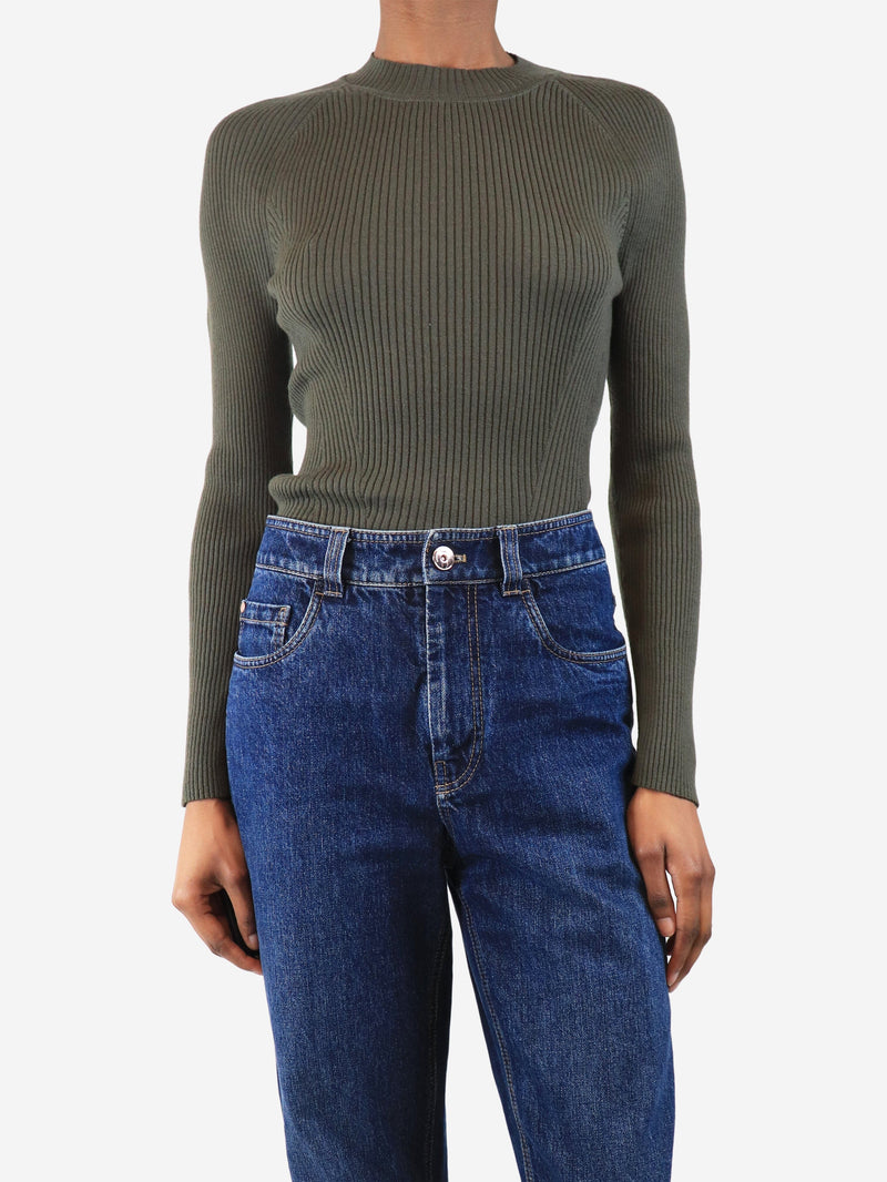 Green wool roll-neck jumper - size XS Knitwear The Frankie Shop 