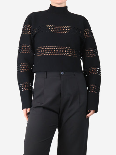 Black Vienne jumper - size UK 10 Tops Alaia 