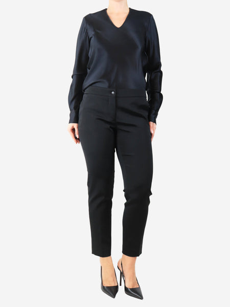 Black tapered trousers - size UK 12 alternate image