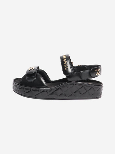 Black Dad sandals - size EU 39 (UK 6) Flat Sandals Chanel 