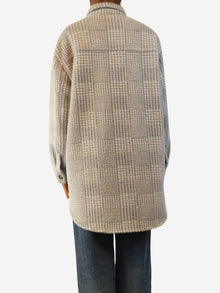 Blue and white Houndstooth shacket - size UK 6 Coats & Jackets Munthe 