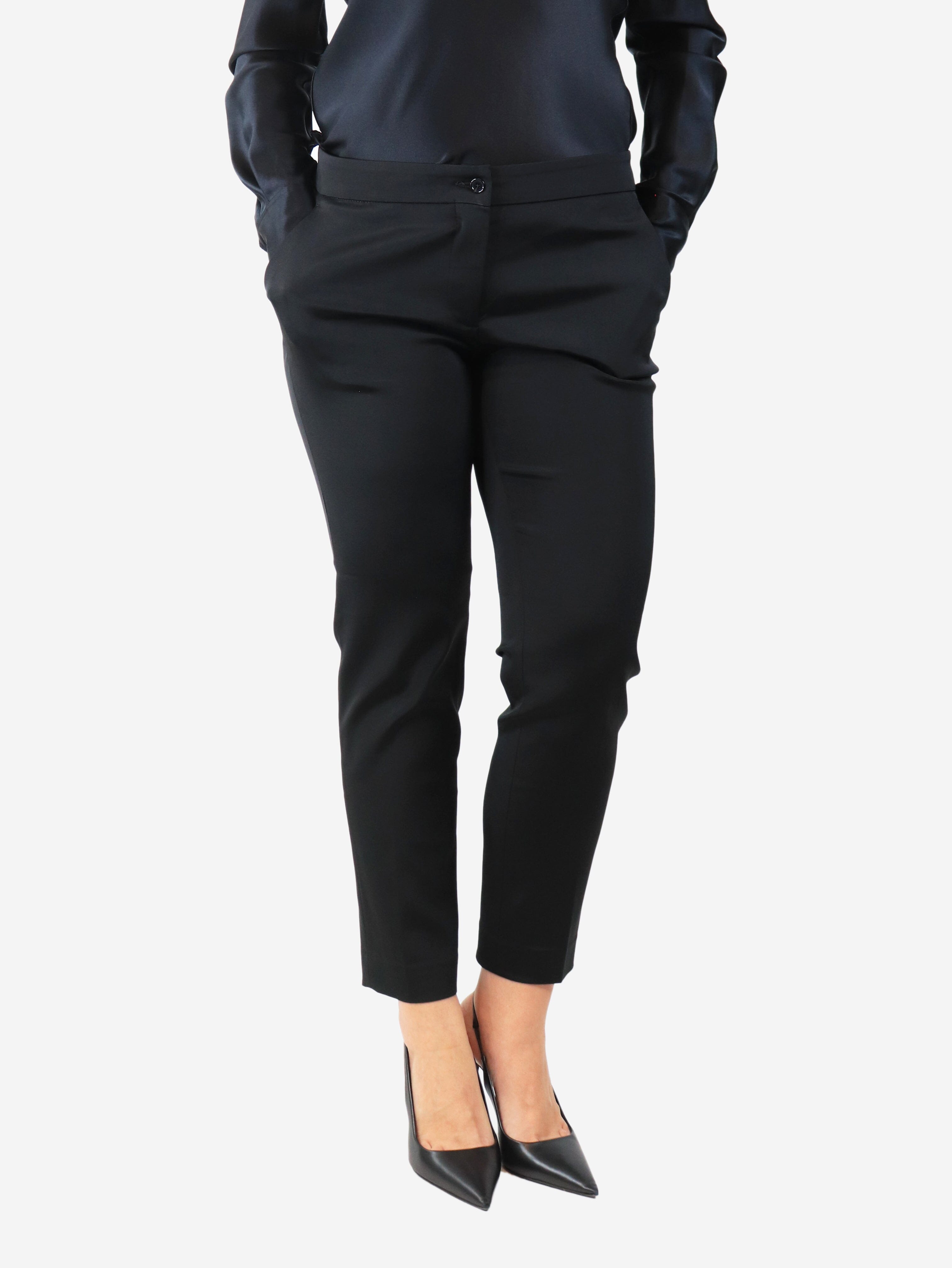 Black tapered trousers - size UK 12 Trousers Etro 