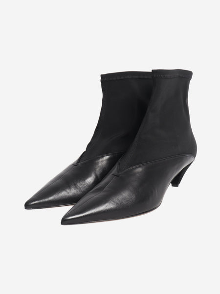 Black SS18 pointed ankle boots - size EU 38 alternate image