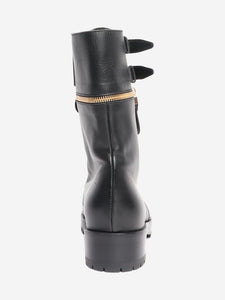 Sergio Rossi Black Midway biker boots - size EU 38.5