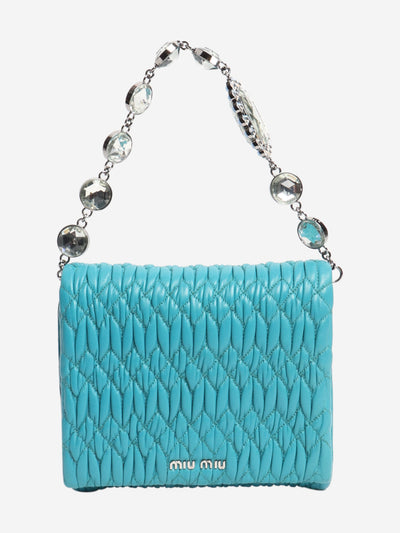 Blue Matelasse leather crossbody bag Shoulder bags Miu Miu 