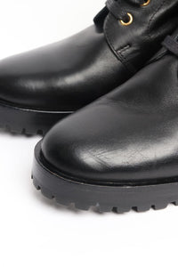 Sergio Rossi Black Midway biker boots - size EU 38.5