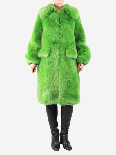 Green faux fur coat - size UK 8 Coats & Jackets Shrimps 