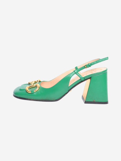 Green Horsebit leather slingback pumps - size EU 36 Heels Gucci 