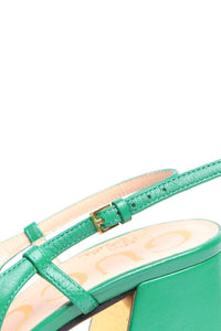 Gucci Green Horsebit leather slingback pumps - size EU 36