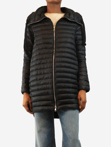 Black Longue Saison down coat - size UK 8 Coats & Jackets Moncler 