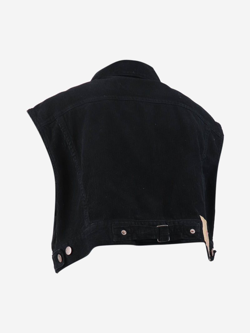 Black sleeveless cord jacket - size XS Coats & Jackets Prada 