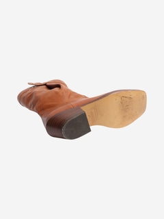 Burnt orange western style leather boots - size EU 40 (UK 7) Boots Isabel Marant 