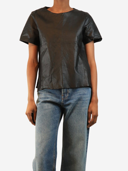 Black leather top - size XS product image