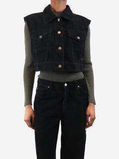 Black sleeveless cord jacket - size XS Coats & Jackets Prada 