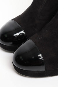 Chanel Black suede ankle boots - size EU 39