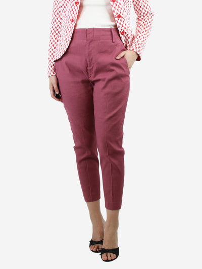 Purple tailored linen trousers - size UK 8 Trousers Isabel Marant Etoile 