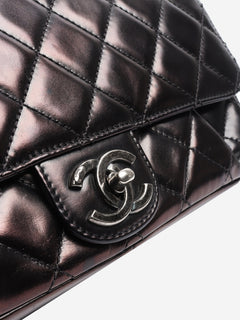Black 2015 lambskin quilted flap bag Shoulder bags Chanel 
