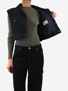 Black sleeveless cord jacket - size XS Coats & Jackets Prada 