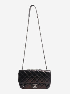 Black 2015 lambskin quilted flap bag Shoulder bags Chanel 