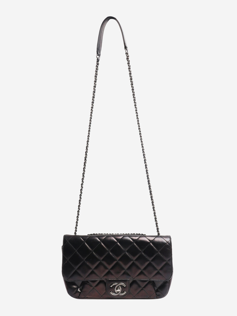 Black 2015 lambskin quilted flap bag Shoulder bags Chanel 