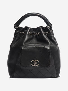 Black 2016 diamond stitching backpack Backpacks Chanel 