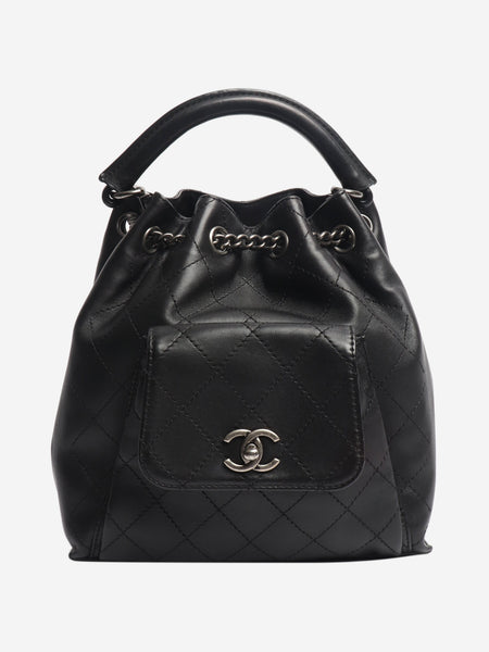 Black 2016 diamond stitching backpack product image