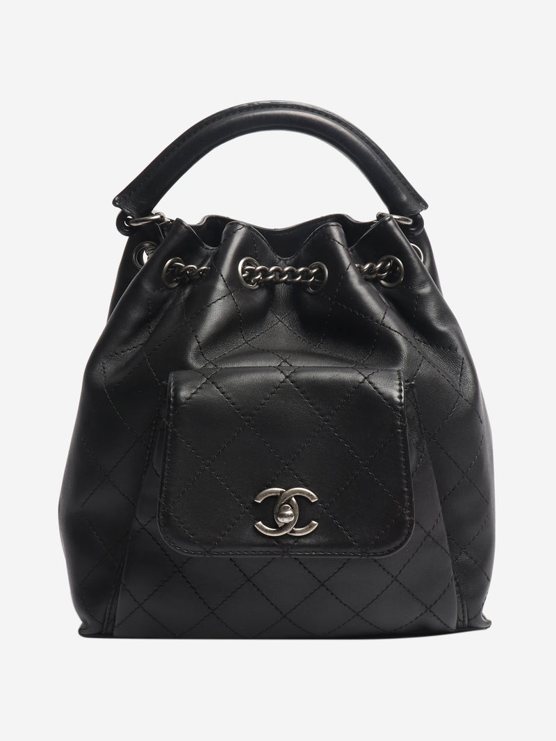 Black 2016 diamond stitching backpack Backpacks Chanel 