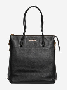 Miu Miu Black leather tote bag