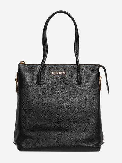 Black leather tote bag Tote Bags Miu Miu 