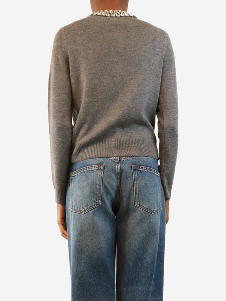 Grey bejewelled cardigan - size S alternate image