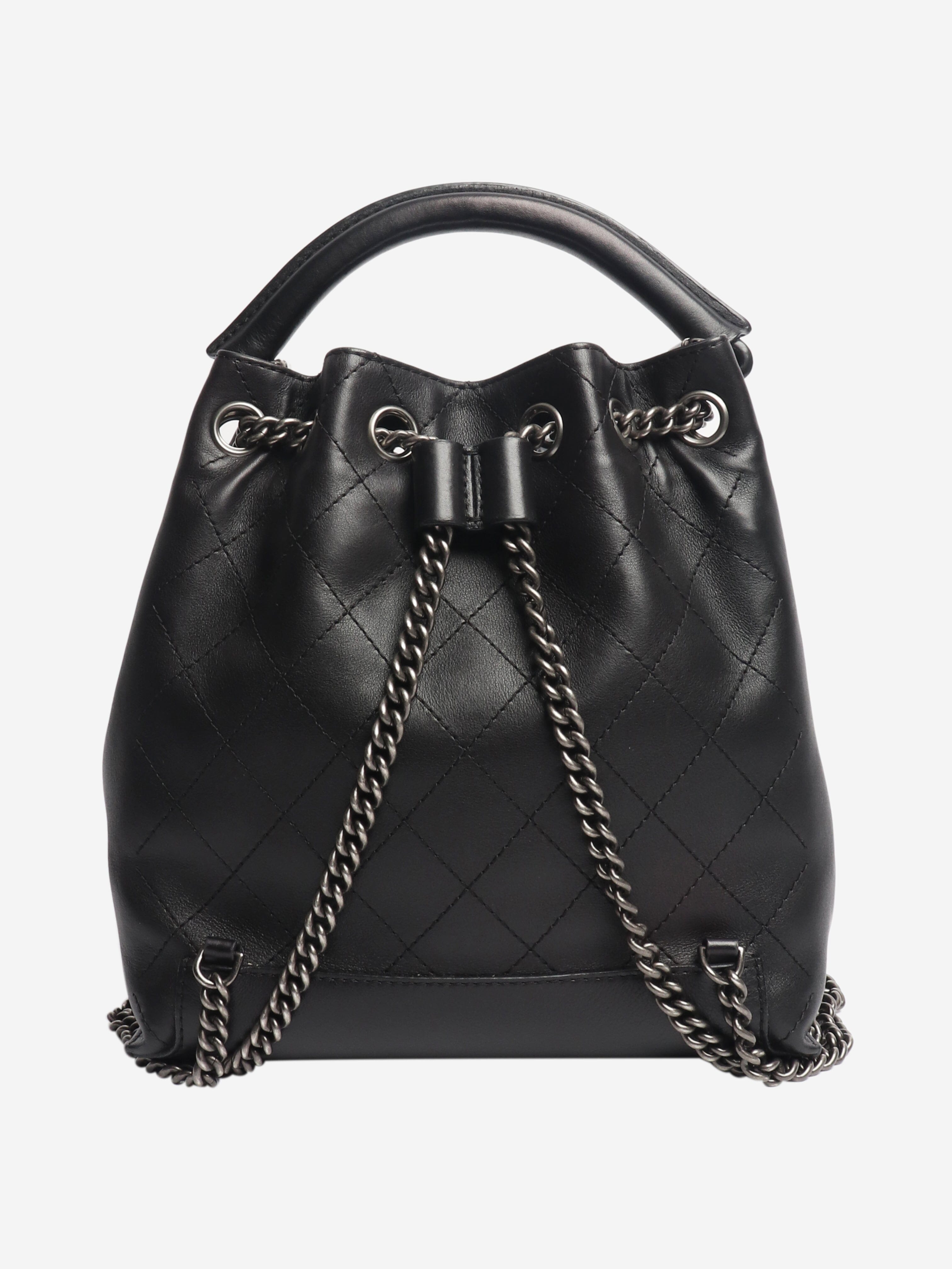 Black 2016 diamond stitching backpack Backpacks Chanel 