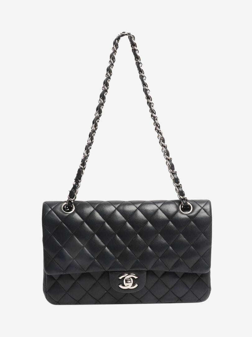 Black 2010 medium lambskin Classic Double Flap bag Shoulder bags Chanel 