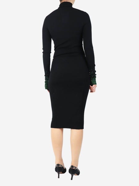Black high neck knit dress - size M alternate image
