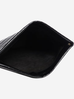 Black croc-embossed leather Jerry clutch Clutch bags Nili Lotan 