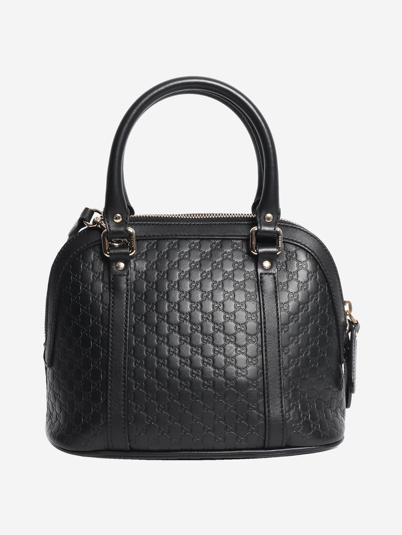 Black Micro Guccissima Dome bag