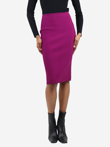 Roland Mouret Purple midi pencil skirt - size UK 12