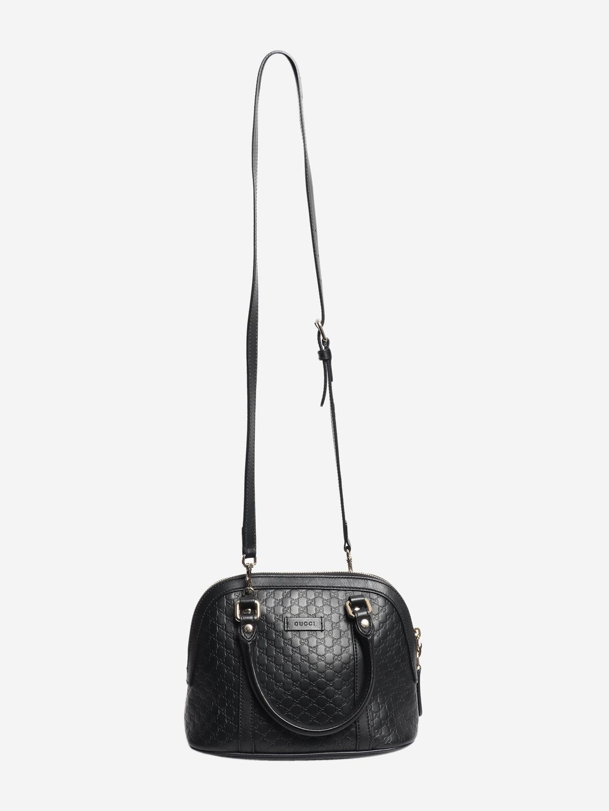 Black Micro Guccissima Dome bag