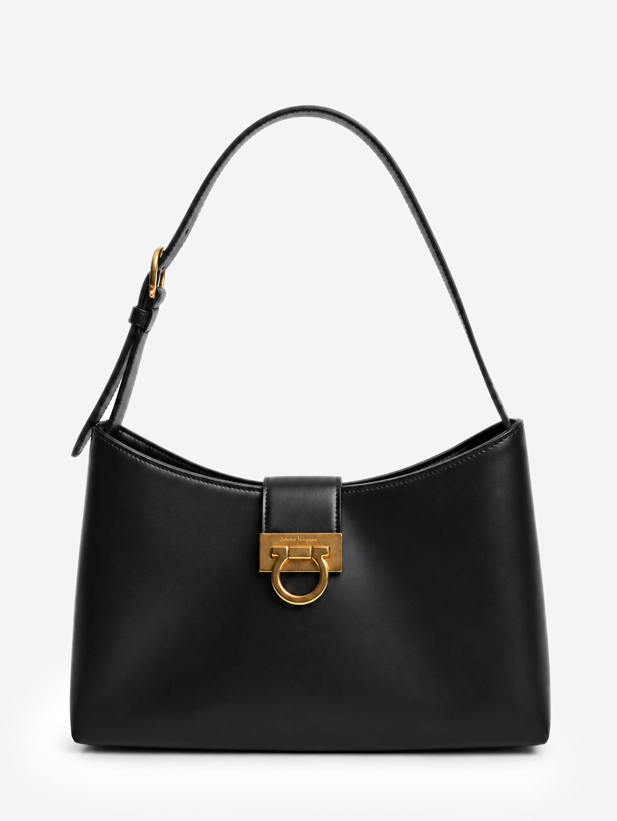 Black leather Trifolio shoulder bag Shoulder bags Salvatore Ferragamo 