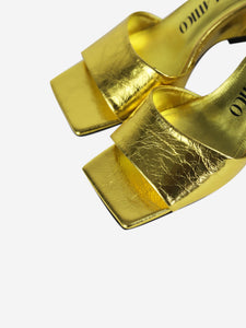 The Attico Gold metallic Cheope sandals - size EU 37.5