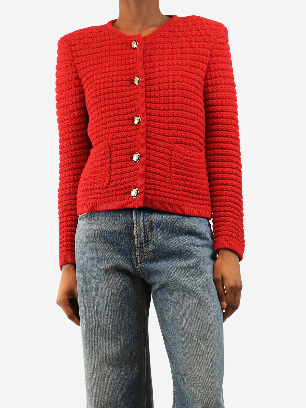 Red Gaspard cardigan - size M Knitwear Ba&sh 