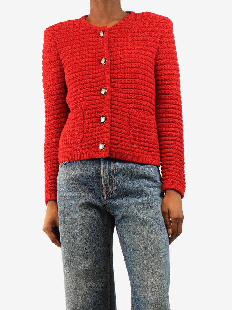 Red Gaspard cardigan - size M Knitwear Ba&sh 