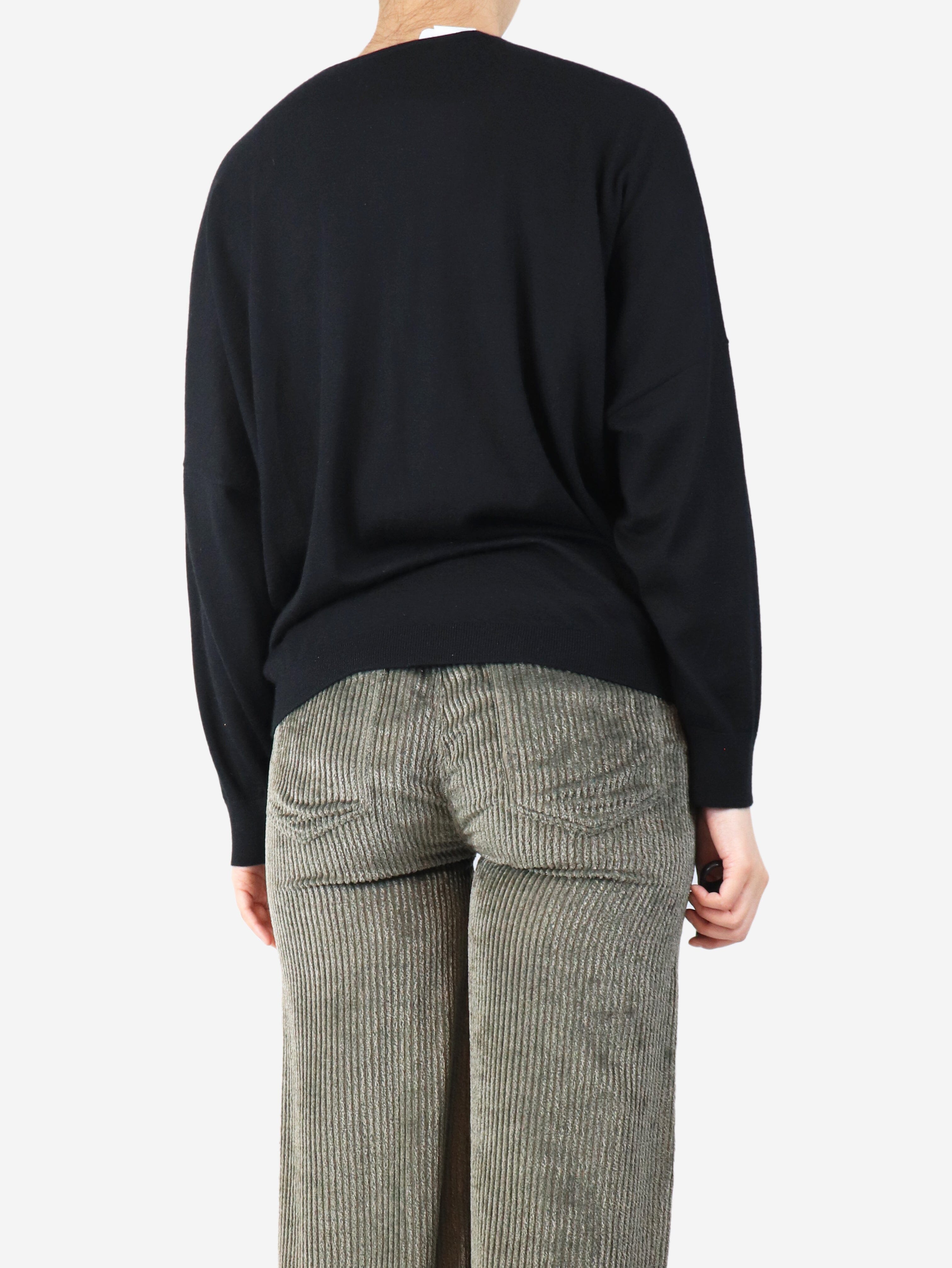 Navy monili v-neck sweater - size UK 10 Knitwear Brunello Cucinelli 