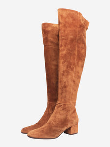 Gianvito Rossi Brown suede over the knee boots - size EU 39.5 (UK 6.5)