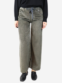 Olive wide-leg corduroy trousers - size S Trousers Brunello Cucinelli 