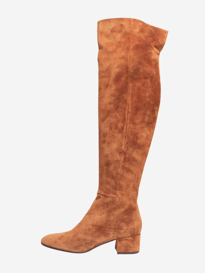 Brown suede over the knee boots - size EU 39.5 (UK 6.5) Boots Gianvito Rossi 