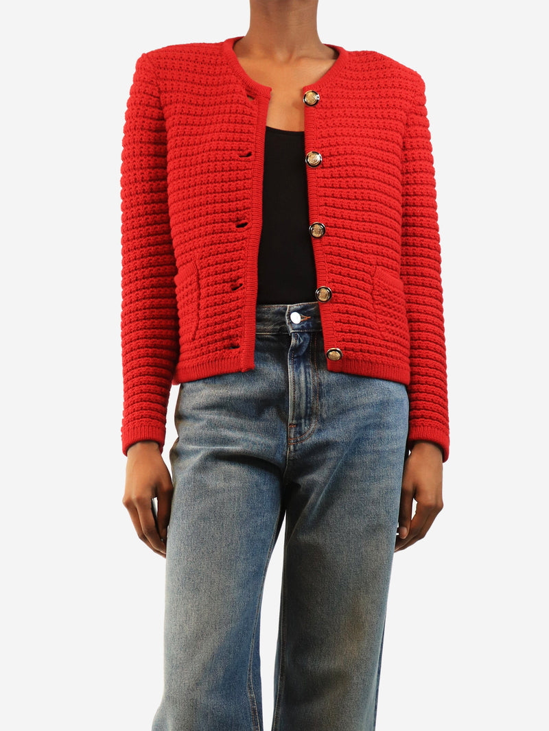 Red Gaspard cardigan - size M Knitwear Ba&sh 