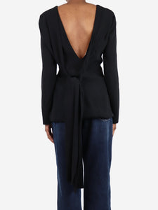 Marni Black tie-back top - size UK 6