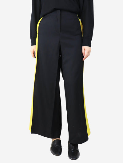 Black and yellow wide leg trousers - size UK 10 Trousers Loewe 