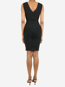 Herve Leger Black sleeveless fitted dress - size XS