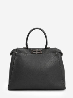Grey Selleria leather Peekaboo 2way bag Cross-body Bags Fendi 